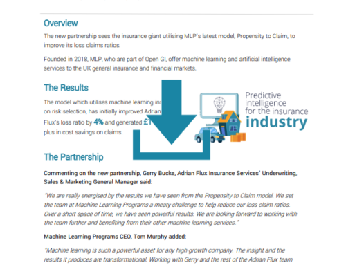 Adrian Flux Insurance Services boost Loss Claim Ratios with Machine Learning